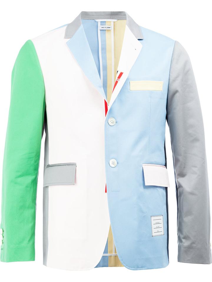 Thom Browne Colour Block Blazer, Men's, Size: 1, Cotton