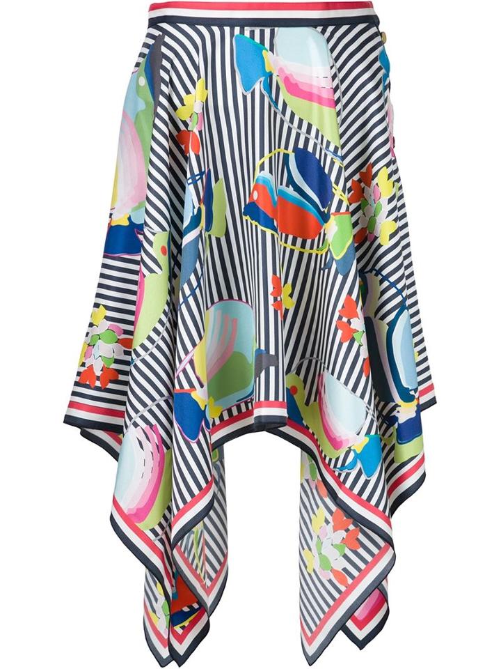 Thom Browne Printed Asymmetric Skirt