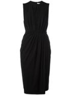 Givenchy Gathered Shift Dress, Women's, Size: 40, Black, Viscose/spandex/elastane/polyamide