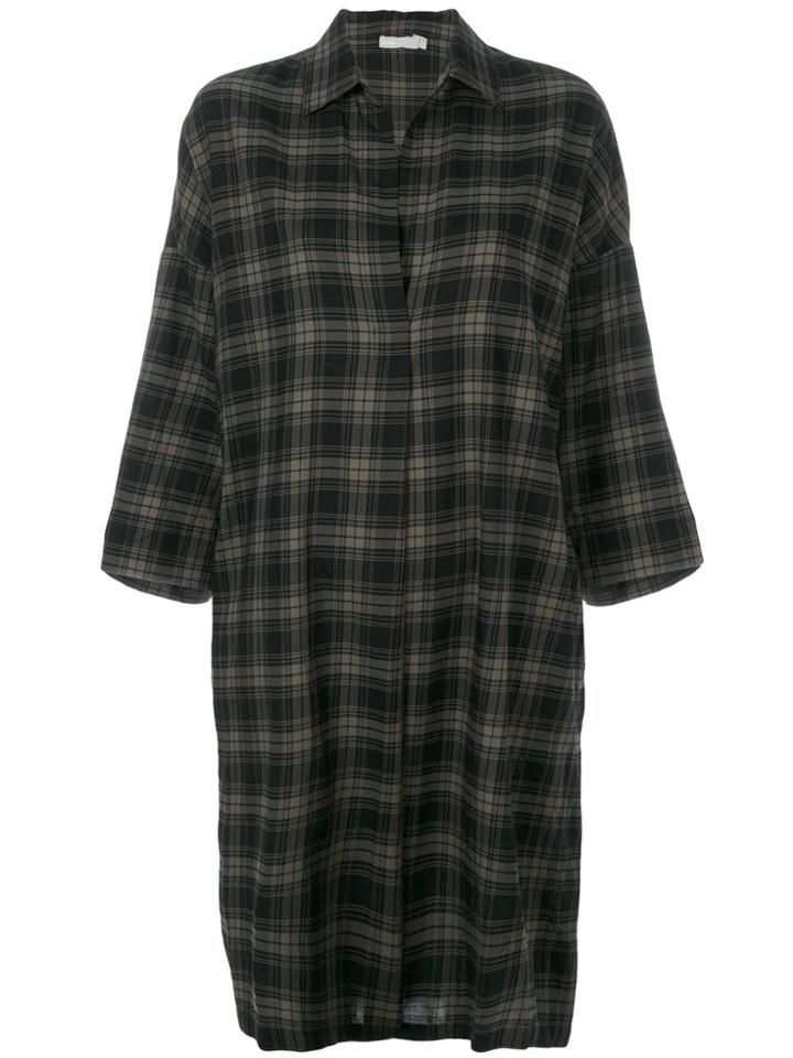 Vince Checked Shirt Dress - Black