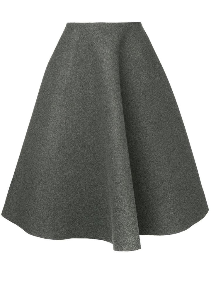 Le Ciel Bleu W Melton A-line Skirt - Grey