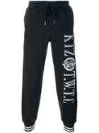 Ktz Logo Print Track Pants, Men's, Size: Large, Black, Cotton