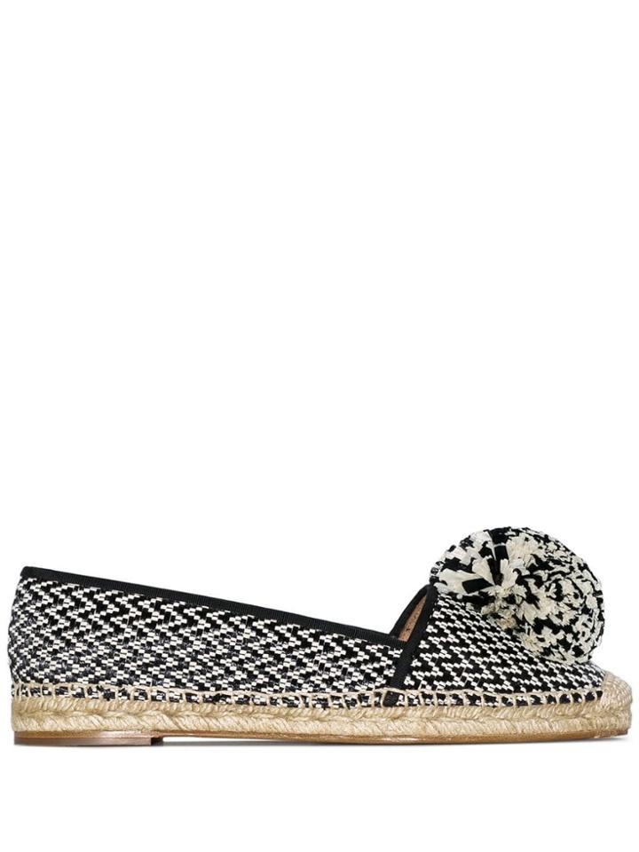 Aquazzura Rafia Puff Espadrilles - Black
