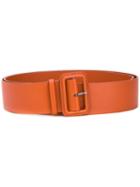 Jil Sander - 'dressed' Belt - Women - Leather - 80, Women's, Yellow/orange, Leather