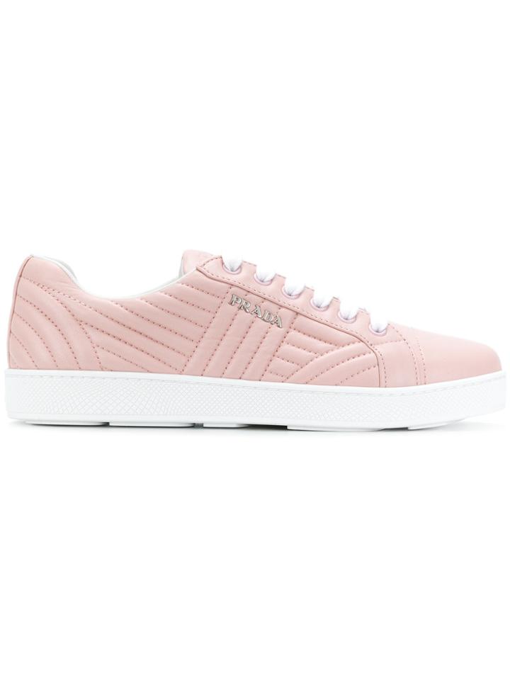 Prada Lace-up Sneakers - Pink & Purple