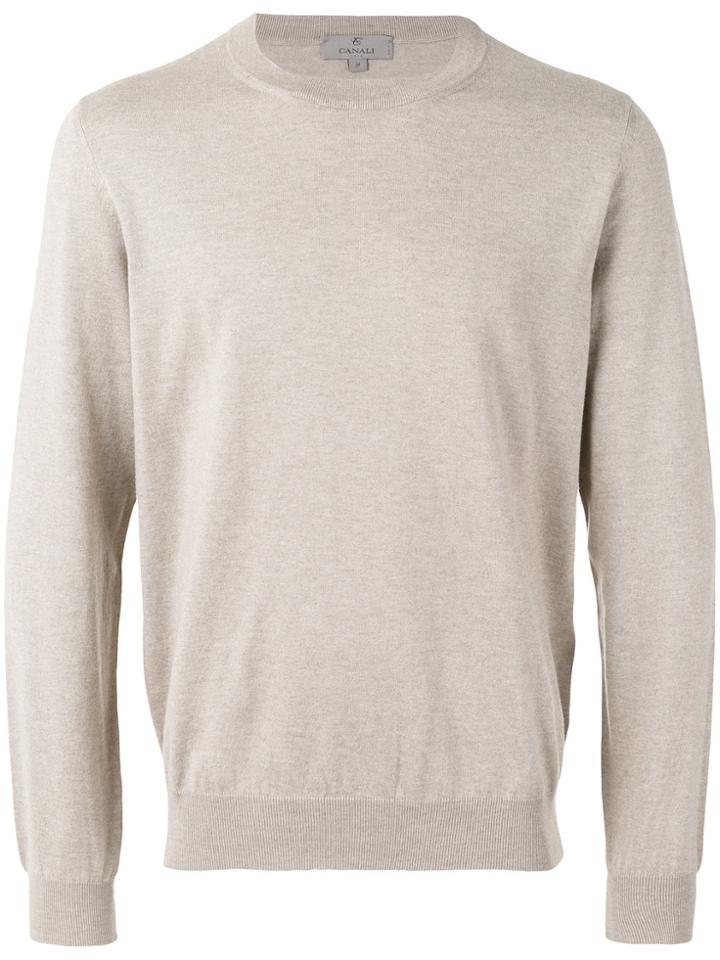 Canali Plain Sweatshirt - Nude & Neutrals
