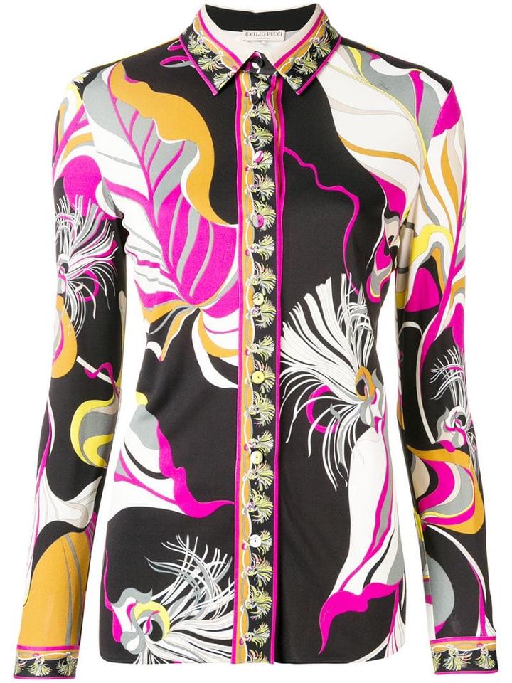 Emilio Pucci Frida Print Button Down Shirt - Black
