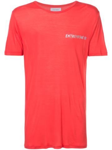 Chin Mens Entrepreneur Print T-shirt - Red