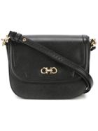 Salvatore Ferragamo Double Gancio Shoulder Bag - Black