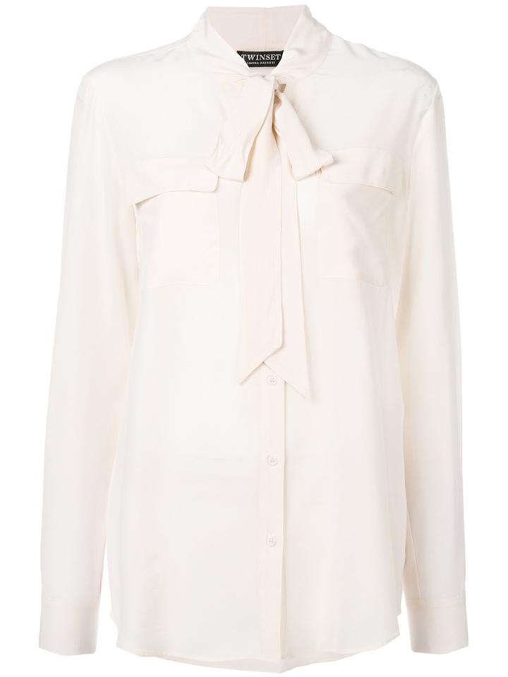 Twin-set Classic Fitted Blouse - Nude & Neutrals