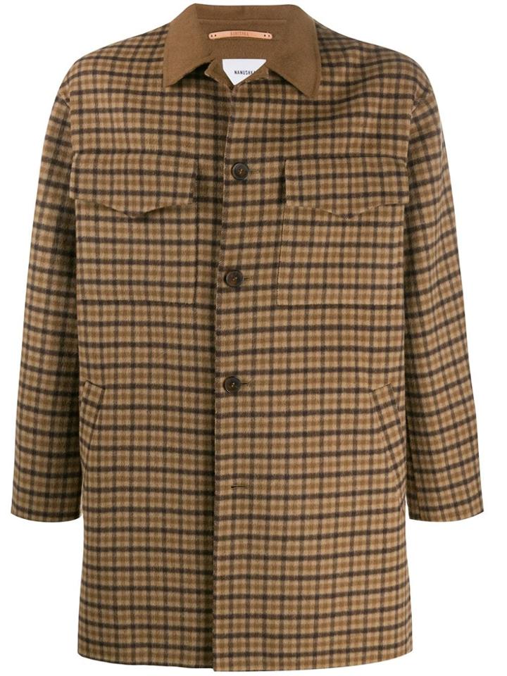 Nanushka Houndstooth Overshirt Jacket - Neutrals