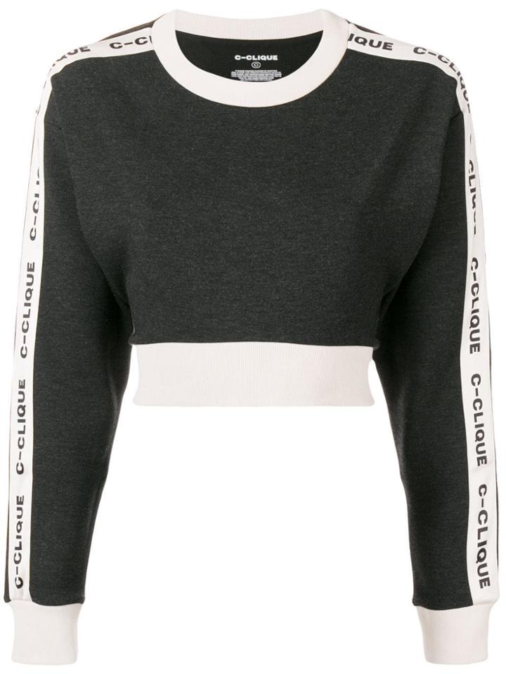 Pinko Clique Cropped Jumper - Grey