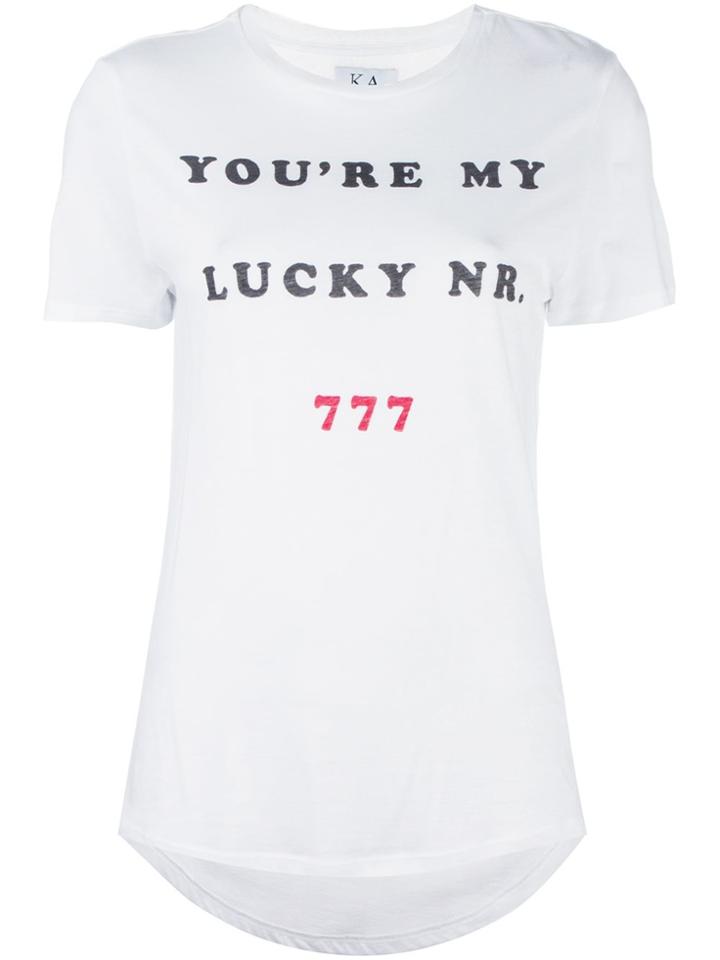 Zoe Karssen 'you're My Lucky Number' T-shirt - White