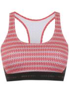 Track & Field Printed Mix Top - Red
