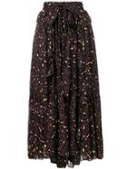 Ulla Johnson Printed Midi Skirt - Black