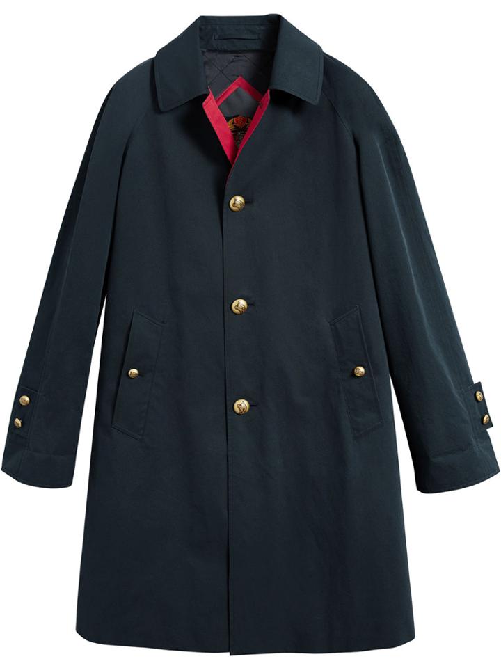 Burberry Reissued Waxed Gabardine Car Coat - Blue