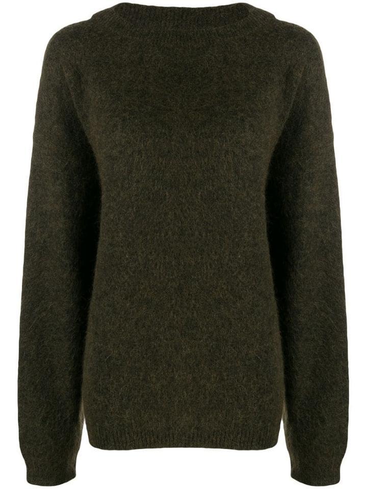 Acne Studios Dramatic Mohair Knitted Sweater - Green