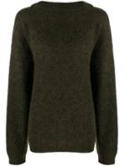 Acne Studios Dramatic Mohair Knitted Sweater - Green
