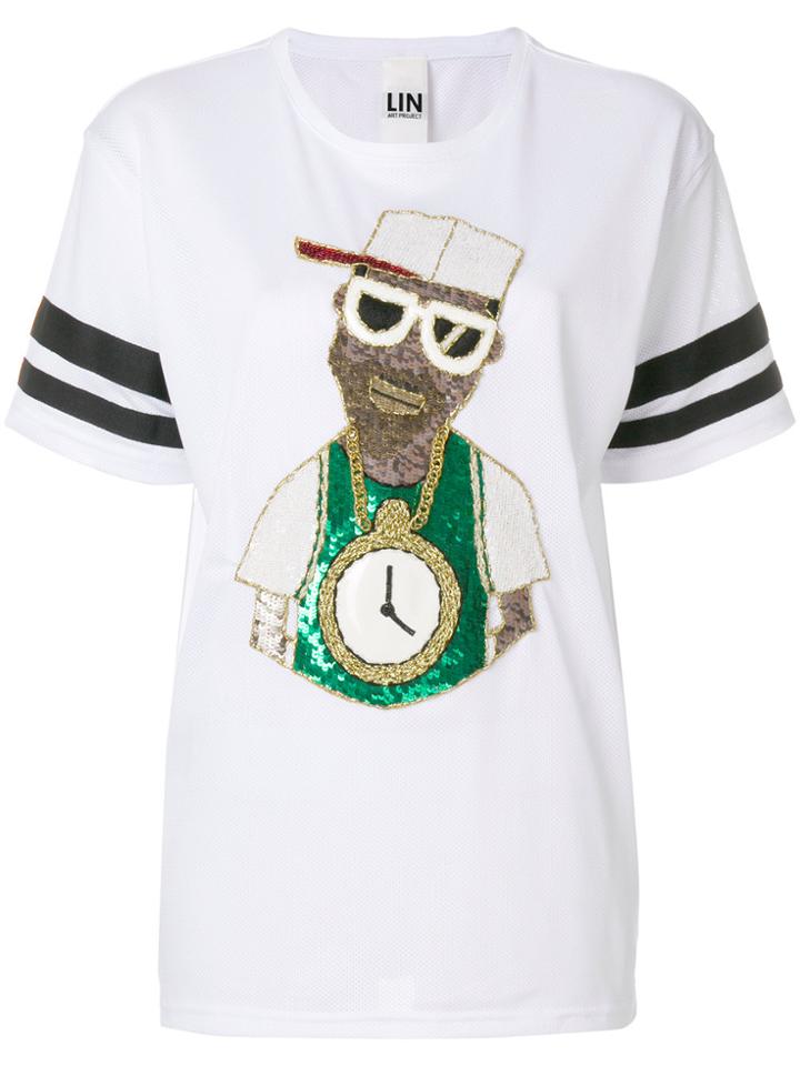 Nil & Mon Flava Flav Sequinned Jersey - White