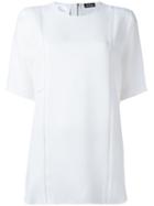 Kiton Embroidered Detail T-shirt, Women's, Size: 44, White, Silk
