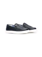 Armani Junior Classic Loafers, Boy's, Size: 34, Blue