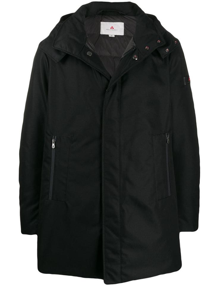 Peuterey Concealed Placket Coat - Black