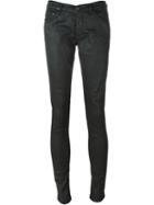 Rick Owens Drkshdw Coated Skinny Jeans, Women's, Size: 30, Black, Cotton/spandex/elastane