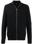 Ps Paul Smith Zipped Knitted Bomber - Blue