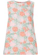 Jil Sander Sleeveless Floral Print Top - Pink & Purple