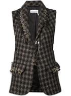 Sonia Rykiel Safety Pins Vest, Women's, Size: 38, Black, Acrylic/polyester/cupro/virgin Wool