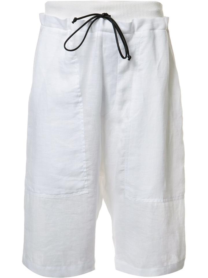 Isabel Benenato Drawstring Shorts, Men's, Size: 50, White, Cotton