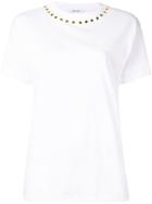 P.a.r.o.s.h. Embellished Collar T-shirt - White