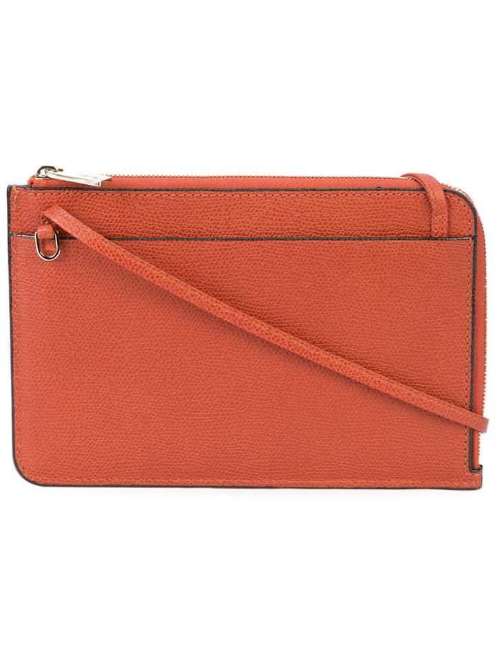 Valextra Flat Cross Body Bag - Red