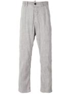 Hannes Roether - Straight Cut Trousers - Men - Silk/linen/flax - M, Grey, Silk/linen/flax
