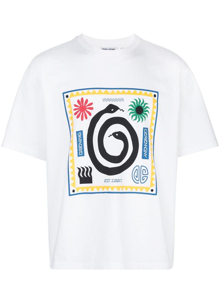 Opening Ceremony Oversized Graphic Print T-shirt - White