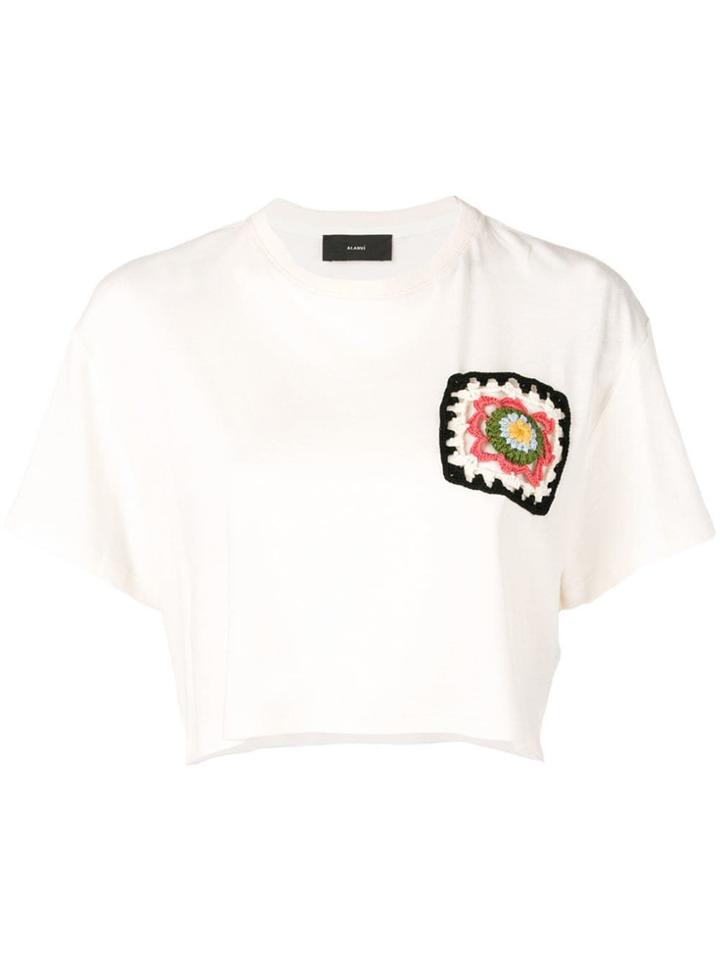 Alanui Crochet Logo Cropped Top - Neutrals