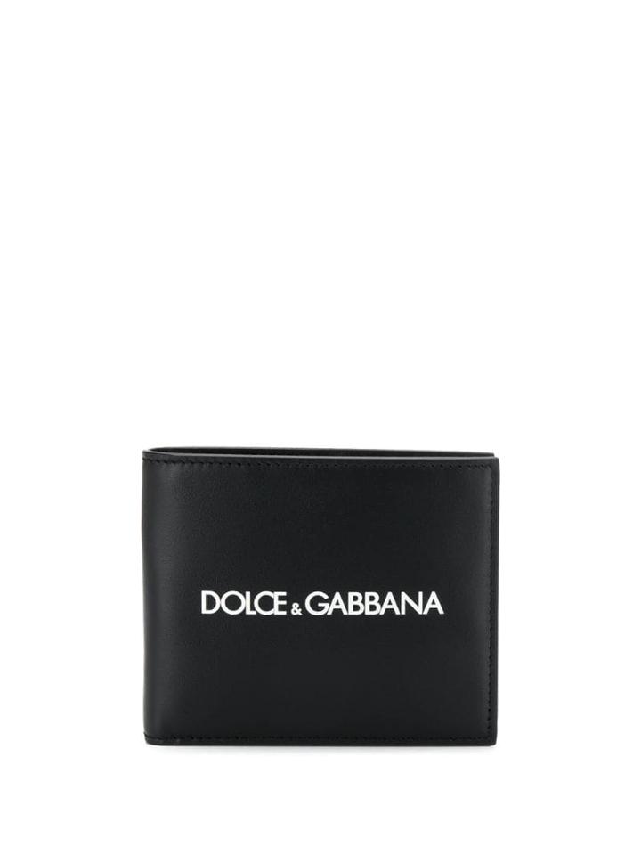Dolce & Gabbana Logo Print Billfold Wallet - Black