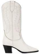 Paris Texas Classic Cowboy Boots - White