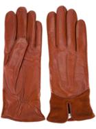 Paul Smith Stitching Detail Gloves, Women's, Size: Large, Brown, Sheep Skin/shearling/merino/cashmere/silk