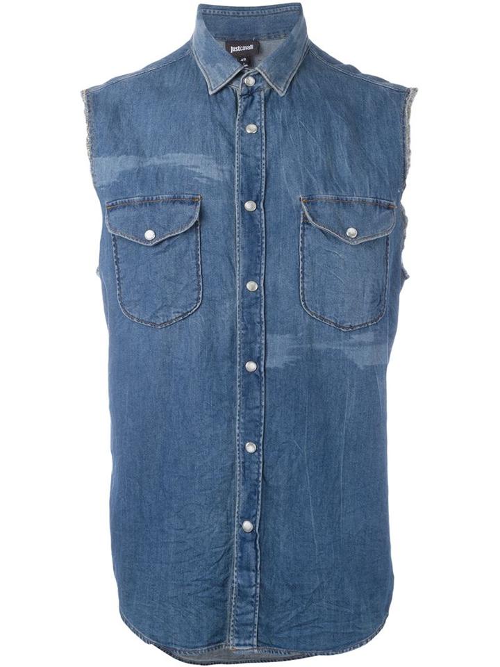 Just Cavalli Sleeveless Denim Shirt