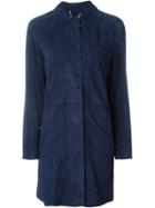 Desa Collection Single Breasted Coat - Blue
