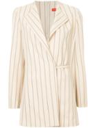 Des Prés Off-centre Striped Blazer - Nude & Neutrals