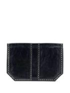 Yves Saint Laurent Pre-owned Perforated Detail Clutch - Black