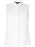 Paule Ka Organza-panelled Shirt - White