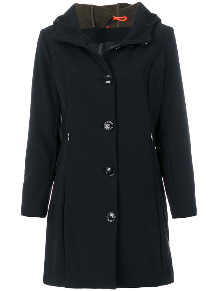 Rrd Button Up Parka Coat - Black
