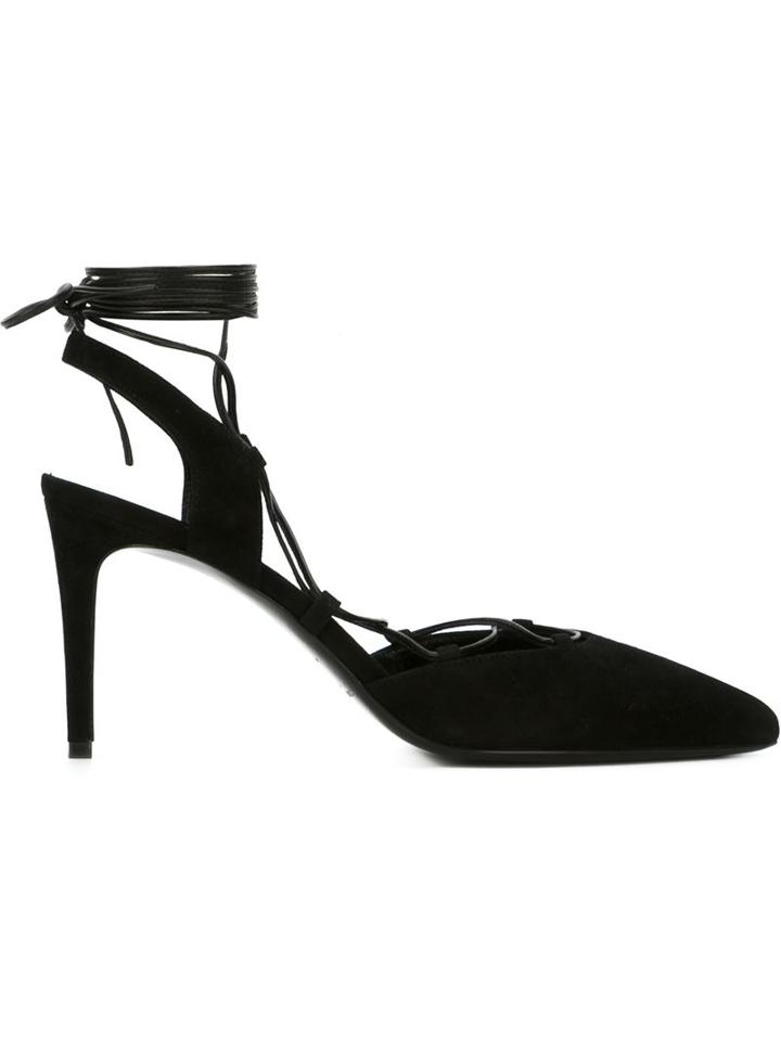 Saint Laurent Paris Pumps, Women's, Size: 41, Black, Suede/leather