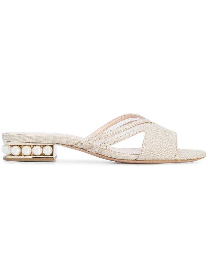 Nicholas Kirkwood Casati Pearl Mules - Nude & Neutrals
