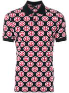 Love Moschino Peace Symbol Print Polo Shirt - Black
