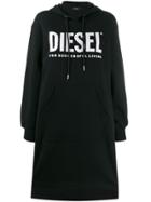 Diesel Logo Print Sweat Dress - Black