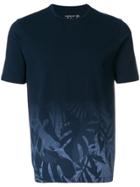 Corneliani Foliage Print Hem T-shirt - Blue